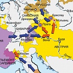 Война за австрийское наследство 1740–1748 гг. Карта кампаний 1740–1741 гг. в Центральной Европе